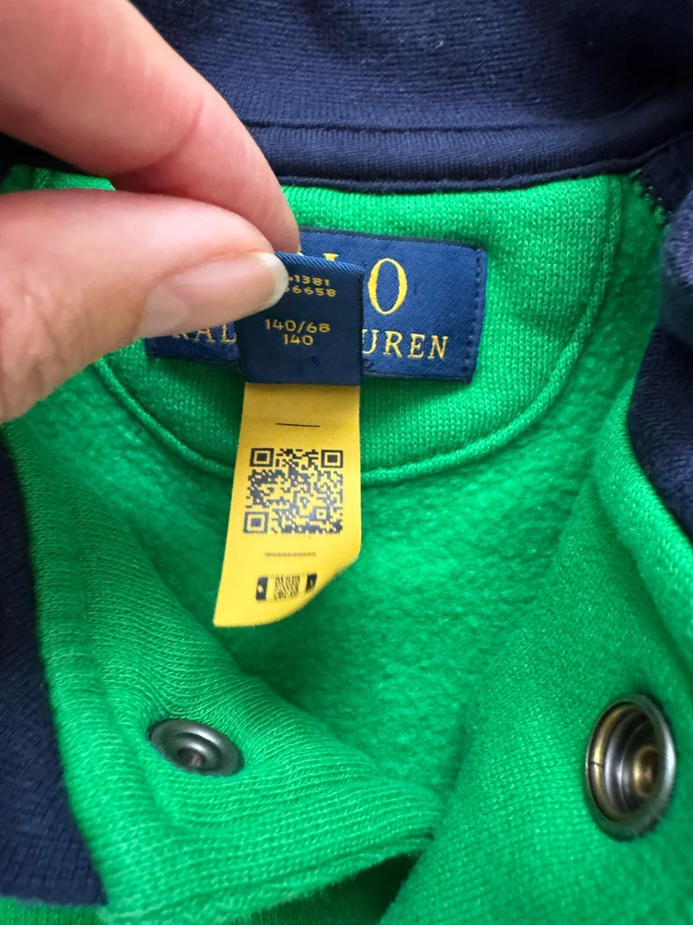 Polo Ralph Lauren Boys Color Blocked Fleece Baseball Jacket Green / Navy 8